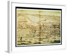 A Bird's Eye View of Whitehall Palace, C.1695-Leonard Knyff-Framed Giclee Print