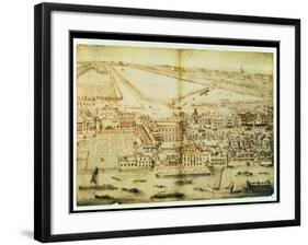 A Bird's Eye View of Whitehall Palace, C.1695-Leonard Knyff-Framed Giclee Print