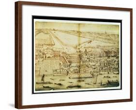 A Bird's Eye View of Whitehall Palace, C.1695-Leonard Knyff-Framed Giclee Print