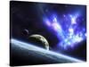 A Bird-Shaped Nebula Watches over a Group of Planets-Stocktrek Images-Stretched Canvas