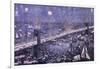 A Birds-Eye View of the Great New York and Brooklyn Bridge and Grand Display of Fire Works on…-null-Framed Giclee Print