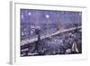 A Birds-Eye View of the Great New York and Brooklyn Bridge and Grand Display of Fire Works on…-null-Framed Giclee Print