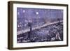 A Birds-Eye View of the Great New York and Brooklyn Bridge and Grand Display of Fire Works on…-null-Framed Giclee Print