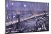 A Birds-Eye View of the Great New York and Brooklyn Bridge and Grand Display of Fire Works on…-null-Mounted Giclee Print