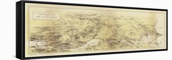 A Birds Eye View of the Suez Canal-null-Framed Stretched Canvas
