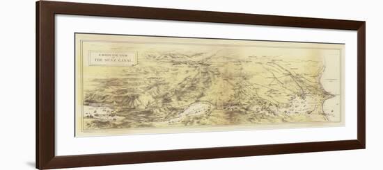 A Birds Eye View of the Suez Canal-null-Framed Giclee Print