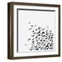 A Birds' Flock-kusuriuri-Framed Art Print