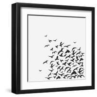 A Birds' Flock-kusuriuri-Framed Art Print