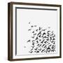 A Birds' Flock-kusuriuri-Framed Art Print