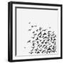A Birds' Flock-kusuriuri-Framed Art Print