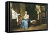 A Birth Chamber, Seventeenth Century-Sir Lawrence Alma-Tadema-Framed Stretched Canvas