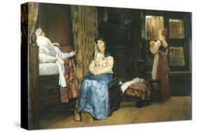 A Birth Chamber, Seventeenth Century-Sir Lawrence Alma-Tadema-Stretched Canvas