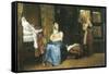 A Birth Chamber, Seventeenth Century-Sir Lawrence Alma-Tadema-Framed Stretched Canvas