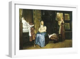 A Birth Chamber, Seventeenth Century-Sir Lawrence Alma-Tadema-Framed Art Print