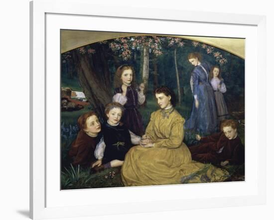 A Birthday Picnic-Arthur Hughes-Framed Giclee Print