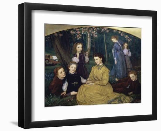 A Birthday Picnic-Arthur Hughes-Framed Giclee Print