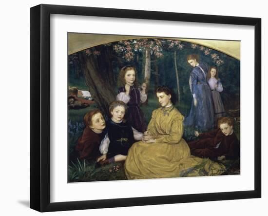 A Birthday Picnic-Arthur Hughes-Framed Giclee Print