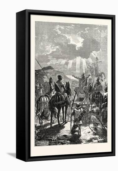 A Bishop Blessing the Troops before the Battle-null-Framed Stretched Canvas