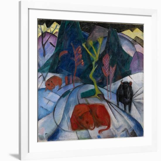 A Bison in Winter , 1913-Franz Marc-Framed Giclee Print