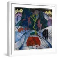 A Bison in Winter , 1913-Franz Marc-Framed Giclee Print