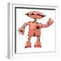 A Bit Wired Cute Robot - Cartoon-iralu-Framed Art Print