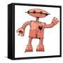 A Bit Wired Cute Robot - Cartoon-iralu-Framed Stretched Canvas