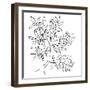 A Black and White Tree-Jan Weiss-Framed Art Print