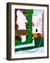 A black dot and its friends-Hyunah Kim-Framed Art Print