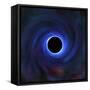 A Black Hole Warping the Space around It-null-Framed Stretched Canvas