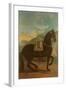 A Black Horse Sporting a Spanish Saddle-Johann Georg Hamilton-Framed Giclee Print