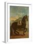 A Black Horse Sporting a Spanish Saddle-Johann Georg Hamilton-Framed Giclee Print