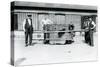 A Black Leopard Being Transported in a Cage by Keepers at London Zoo, June 1922-Frederick William Bond-Stretched Canvas