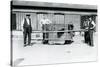 A Black Leopard Being Transported in a Cage by Keepers at London Zoo, June 1922-Frederick William Bond-Stretched Canvas