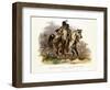 A Blackfoot Indian on Horseback, Plate 19 from Volume 1 of Travels in the Interior of North America-Karl Bodmer-Framed Giclee Print