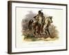 A Blackfoot Indian on Horseback, Plate 19 from Volume 1 of Travels in the Interior of North America-Karl Bodmer-Framed Giclee Print