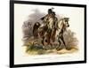 A Blackfoot Indian on Horseback, Plate 19 from Volume 1 of Travels in the Interior of North America-Karl Bodmer-Framed Giclee Print