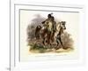 A Blackfoot Indian on Horseback, Plate 19 from Volume 1 of Travels in the Interior of North America-Karl Bodmer-Framed Giclee Print