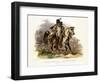 A Blackfoot Indian on Horseback, Plate 19 from Volume 1 of Travels in the Interior of North America-Karl Bodmer-Framed Premium Giclee Print