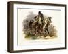 A Blackfoot Indian on Horseback, Plate 19 from Volume 1 of Travels in the Interior of North America-Karl Bodmer-Framed Giclee Print