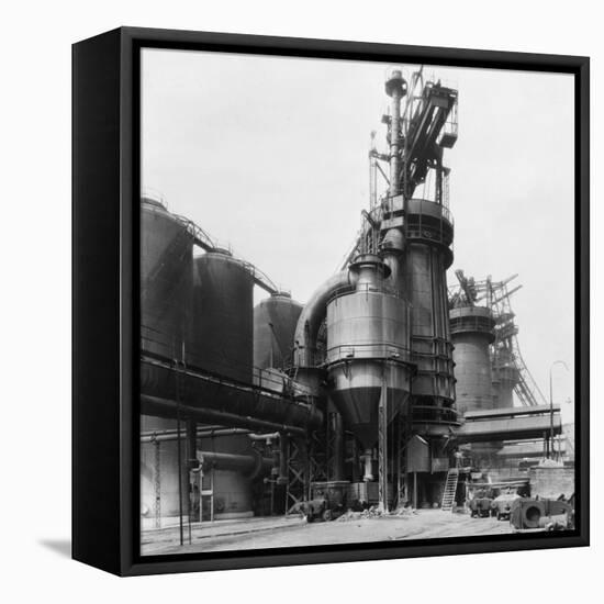 A Blast Furnace at the Park Gate Iron and Steel Co, Rotherham, South Yorkshire, April 1955-Michael Walters-Framed Stretched Canvas