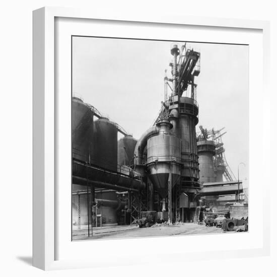 A Blast Furnace at the Park Gate Iron and Steel Co, Rotherham, South Yorkshire, April 1955-Michael Walters-Framed Photographic Print