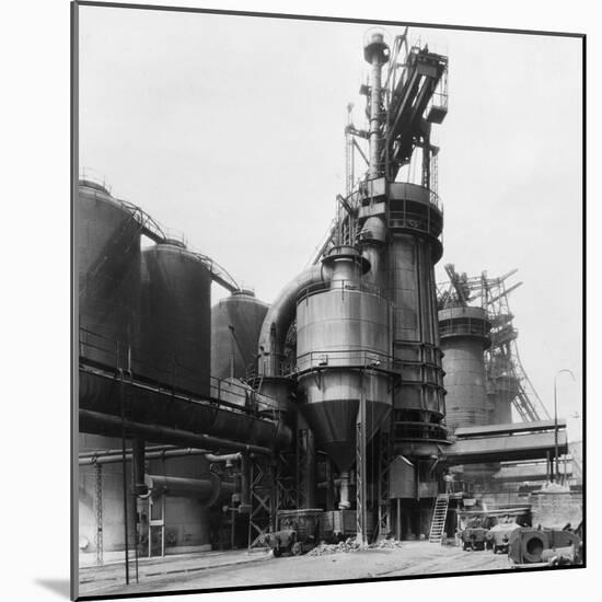 A Blast Furnace at the Park Gate Iron and Steel Co, Rotherham, South Yorkshire, April 1955-Michael Walters-Mounted Photographic Print