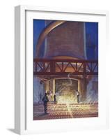 A Blast Furnace in Action-null-Framed Art Print