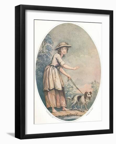 A Blind Girl of Rome, C18th Century-Thomas Gaugain-Framed Giclee Print