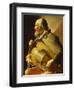 A Blind Hurdy-Gurdy Player, Seated Three-Quarter Length, in Profile to the Left-Georges de La Tour-Framed Giclee Print