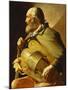 A Blind Hurdy-Gurdy Player, Seated Three-Quarter Length, in Profile to the Left-Georges de La Tour-Mounted Giclee Print