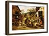 A Blind Hurdy-Gurdy Player Surrounded by Children in a Village, C.1610-Pieter Brueghel the Younger-Framed Giclee Print