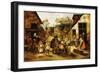 A Blind Hurdy-Gurdy Player Surrounded by Children in a Village, C.1610-Pieter Brueghel the Younger-Framed Giclee Print