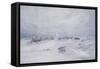 A Blizzard on the Barrier-George Marston-Framed Stretched Canvas