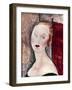 A Blond Woman (Portrait of Germaine Survag), 1918-Amadeo Modigliani-Framed Giclee Print